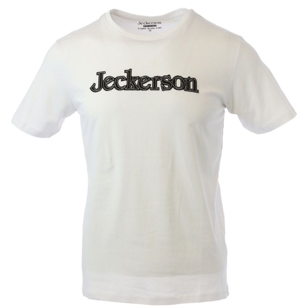 Jeckerson Embroidered Logo Tee Men White Shirts